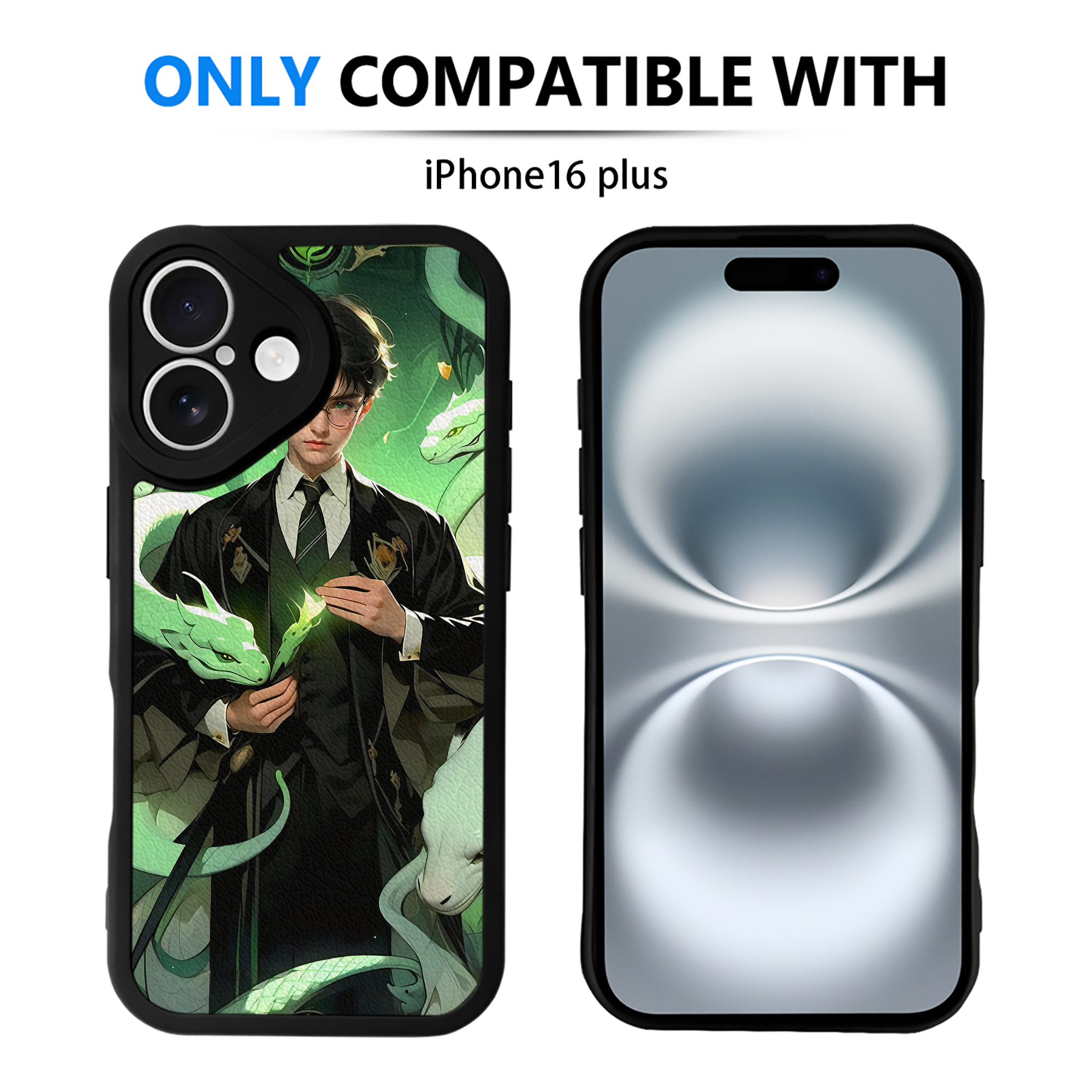 （画像用） Harry Potter ハリー・ポッターシリーズ 【iPhone 16シリーズ対応】シリコンスマホケース（レザー調） 材質：シリコン